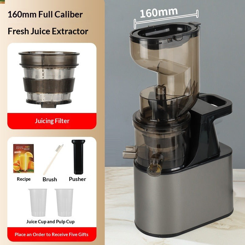 Stainless steel juicer - fully automatic, multi-functional, with pulp ejection, original juice machine, large feed chute, direct from the factory