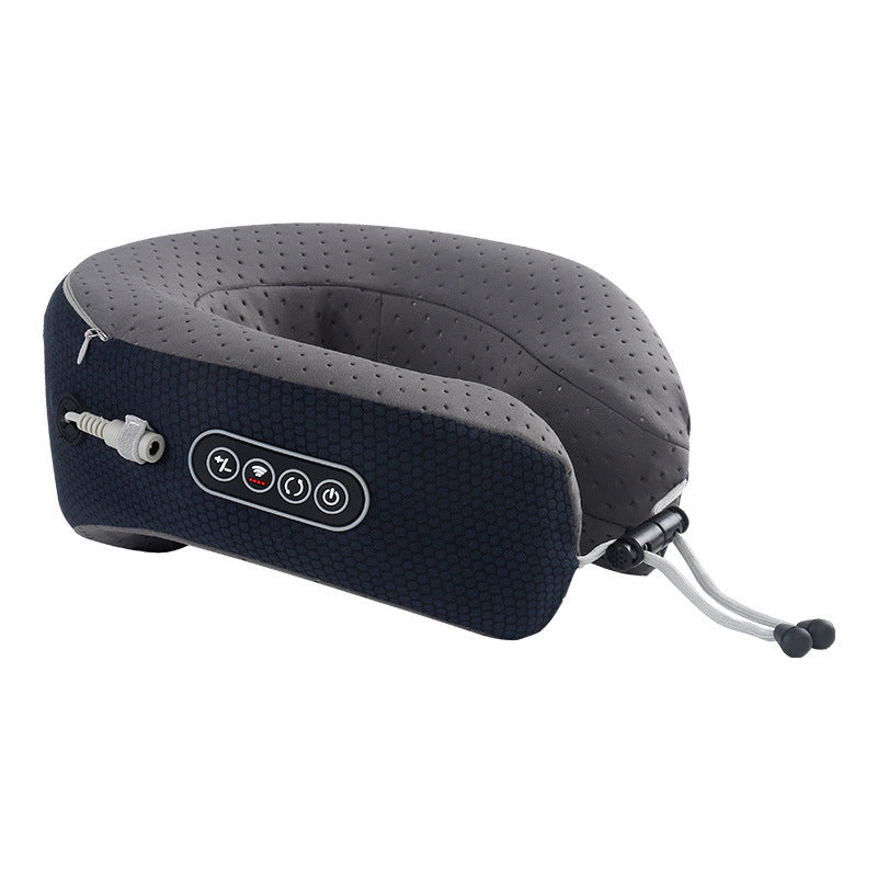 C-type rechargeable massage pillow, hot compress, neck and shoulder massager, multi-functional home car electric U-shaped massage pillow