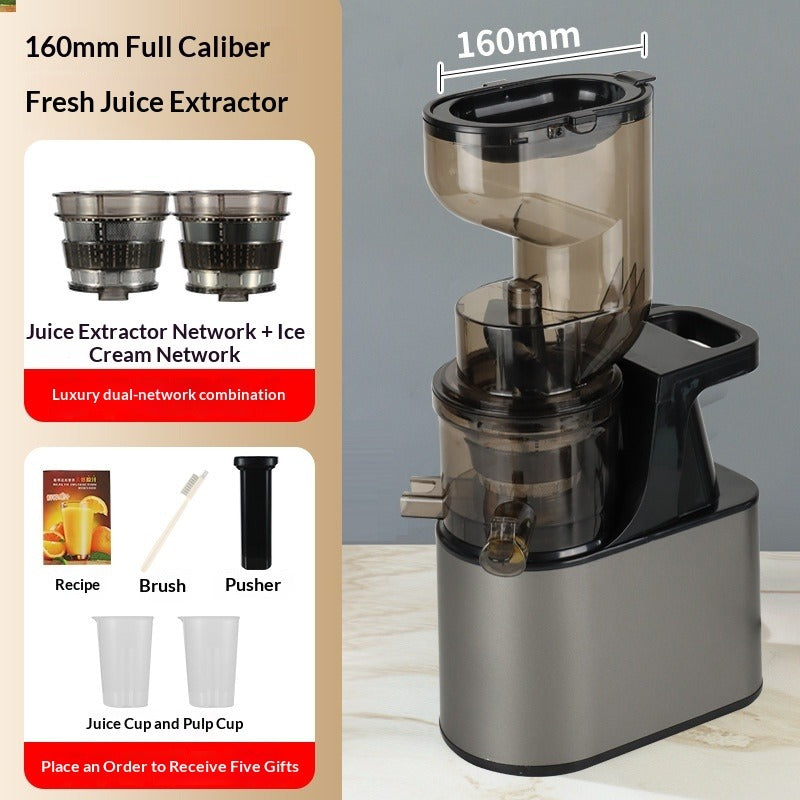 Stainless steel juicer - fully automatic, multi-functional, with pulp ejection, original juice machine, large feed chute, direct from the factory