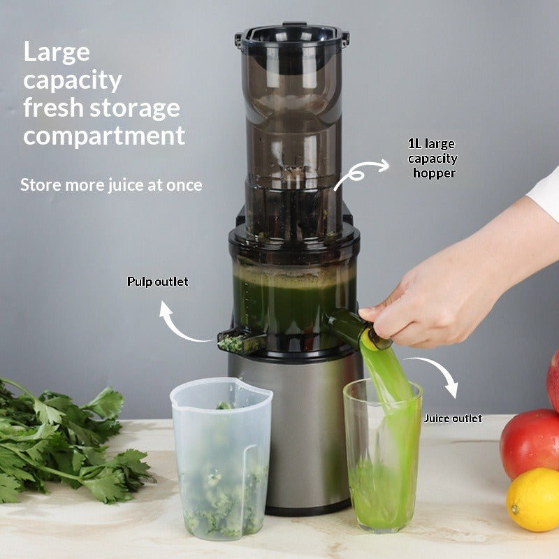 Stainless steel juicer - fully automatic, multi-functional, with pulp ejection, original juice machine, large feed chute, direct from the factory