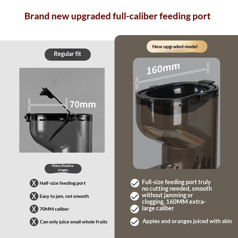 Stainless steel juicer - fully automatic, multi-functional, with pulp ejection, original juice machine, large feed chute, direct from the factory