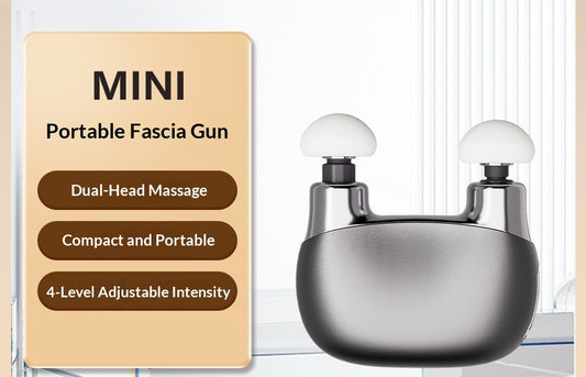 New dual-head mini fascia gun muscle massager - neck muscle relaxation, fitness, multi-speed electric neck massager